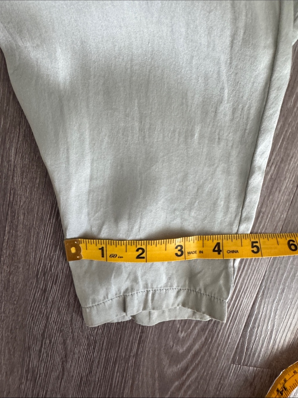 Liz Claiborne Long Sleeve Silk Shirt in Light Mint Green - Picture 9 of 13